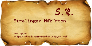 Strelinger Márton névjegykártya